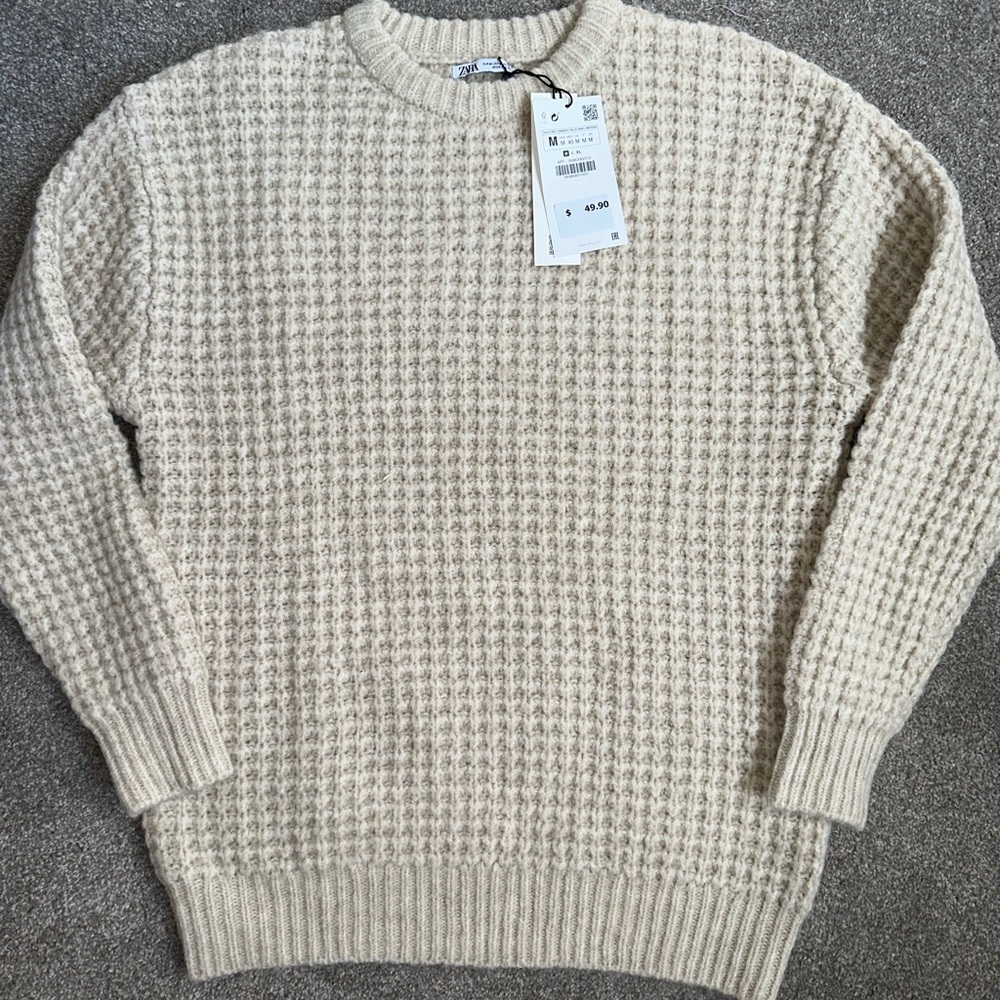 Zara - cream sweater M